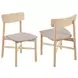 Parkridge Tan And White Washed Side Chair Set Of 2