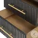 Fletcher Distressed Black 2 Drawer Nightstand