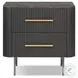 Fletcher Distressed Black 2 Drawer Nightstand
