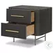 Fletcher Distressed Black 2 Drawer Nightstand