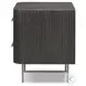 Fletcher Distressed Black 2 Drawer Nightstand