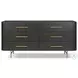 Fletcher Distressed Black Oak 6 Drawer Dresser