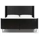 Fletcher Distressed Black Oak Queen Platform Bed