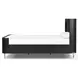 Fletcher Distressed Black Oak Queen Platform Bed