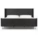 Fletcher Distressed Black Oak King Platform Bed
