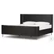 Fletcher Distressed Black Oak King Platform Bed