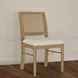 Arini Sand Wash Rattan Cane Dining Side Chair Set of 2