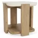Sanibel Pale Oak and White Rectangular End Table