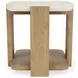 Sanibel Pale Oak and White Rectangular End Table