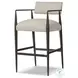 Waldon Charter Oatmeal Performance Fabric Bar Stool