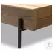 Eaton Amber Oak Resin King Upholstered Bed