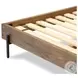 Eaton Amber Oak Resin King Upholstered Bed