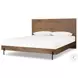 Eaton Amber Oak Resin King Upholstered Bed