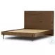 Eaton Amber Oak Resin King Upholstered Bed