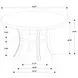 Judd Pearl White 54" Round Dining Table