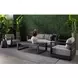 Tavira Lanikai Salt and Pepper Performance Fabric Upholstered Outdoor Arm Chair