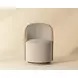 Opaline Meg Taupe and Meg Gold Upholstered Swivel Dining Chair