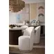 Opaline Effie Linen Upholstered Swivel Dining Chair