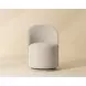 Opaline Effie Linen Upholstered Swivel Dining Chair