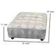 Kittery Dove Beige and Off White Upholstered Square Cocktail Ottoman