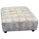 Kittery Dove Beige and Off White Upholstered Square Cocktail Ottoman