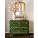 Roderick Matte Emerald Burl Wood 3 Drawer Soft Close Accent Chest