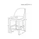 Sadie White Linen Performance Fabric Counter Height Stool With Textured Light Blue Linen Frame