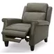 Raleigh York Mushroom Leather Pushback Recliner