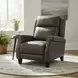 Raleigh York Mushroom Leather Pushback Recliner
