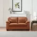 Ironvale Nutmeg Leather 62" Loveseat