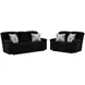 Comet Black Lay Flat Reclining Living Room Set