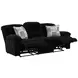 Comet Black 85" Lay Flat Reclining Sofa