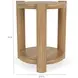 Taos Toasted Hemlock Round Chairside Table