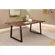 Ditman Grey Sheesham and Black Dining Table