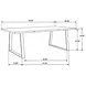 Ditman Grey Sheesham and Black Dining Table