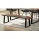 Ditman Grey Sheesham and Black Dining Bench