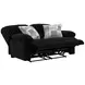Comet Black 60" Lay Flat Reclining Loveseat
