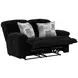 Comet Black 60" Lay Flat Reclining Loveseat