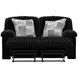 Comet Black 60" Lay Flat Reclining Loveseat