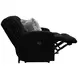 Comet Black 60" Lay Flat Reclining Loveseat