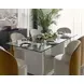 Aemond Clear And White Dining Table