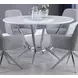 Abby White And Chrome Dining Table