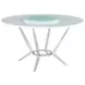 Abby White And Chrome Dining Table