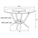 Abby White And Chrome Dining Table