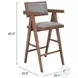 Delhi Gray Bar Stool Set Of 2