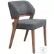 Sunobu Azure Gray And Walnut Dining Chair Set Of 2