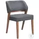 Sunobu Azure Gray And Walnut Dining Chair Set Of 2
