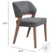 Sunobu Azure Gray And Walnut Dining Chair Set Of 2