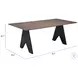 Lisse Espresso And Black Rectangular Dining Table