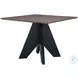 Lisse Espresso And Black Square Dining Table